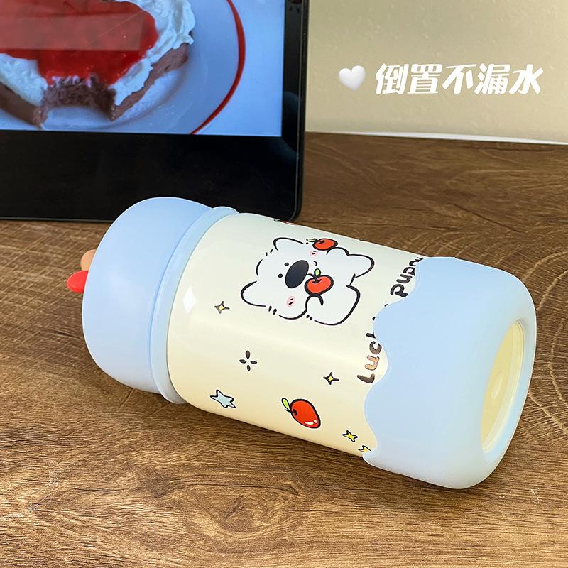 Cute Stainless Steel Water Cup High Value Girl Student Thermos Cup Small Drop-proof Niche Portable Ins