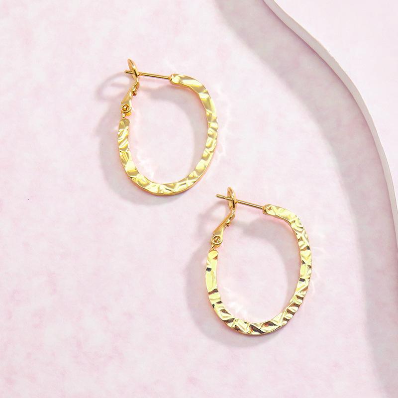 

Легкие роскошные нерегулярные U-образные металлические серьги для женщин простые Ins кованые узоры персонализированные модные высококачественные серьги