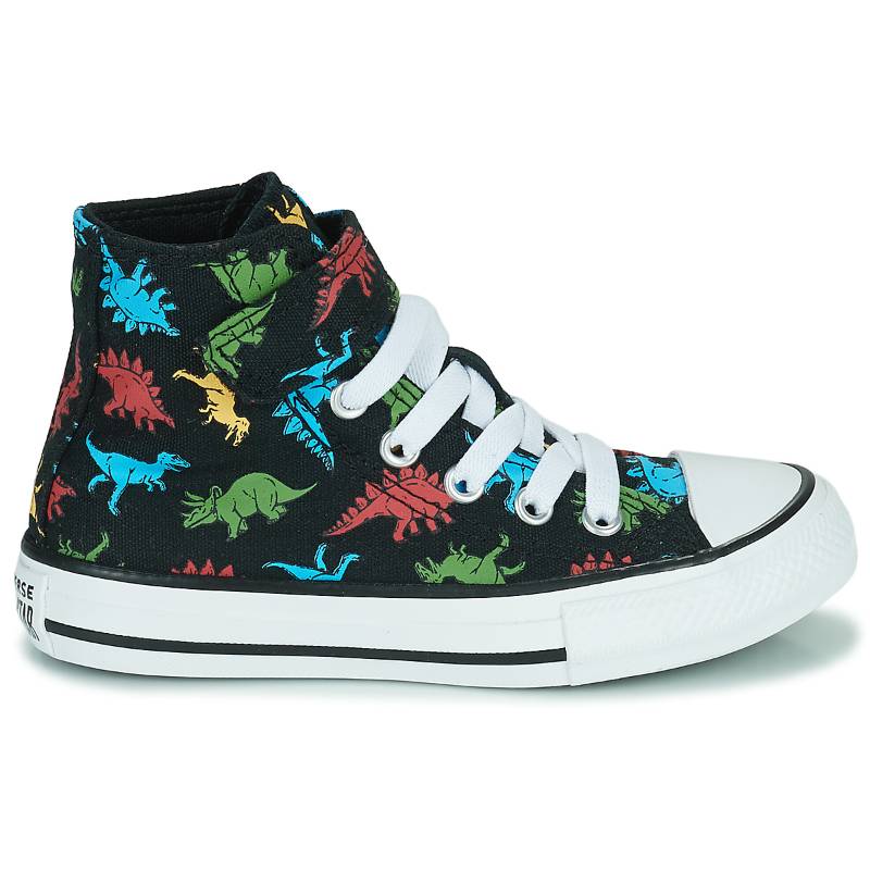 Converse Chuck Taylor All Star Shock Absorbing Durable High Top Canvas Shoes Kids Sneakers Black Green A01666C