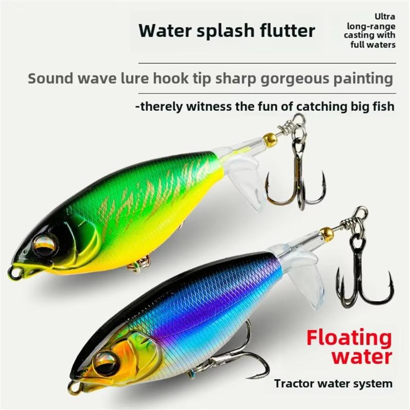 5 Pcs Lua Bait Fake Baits Floating Tractors Surface Ties Frying Pencil Propellers Freshwater Fishing Warble Bass Blackfish Lure