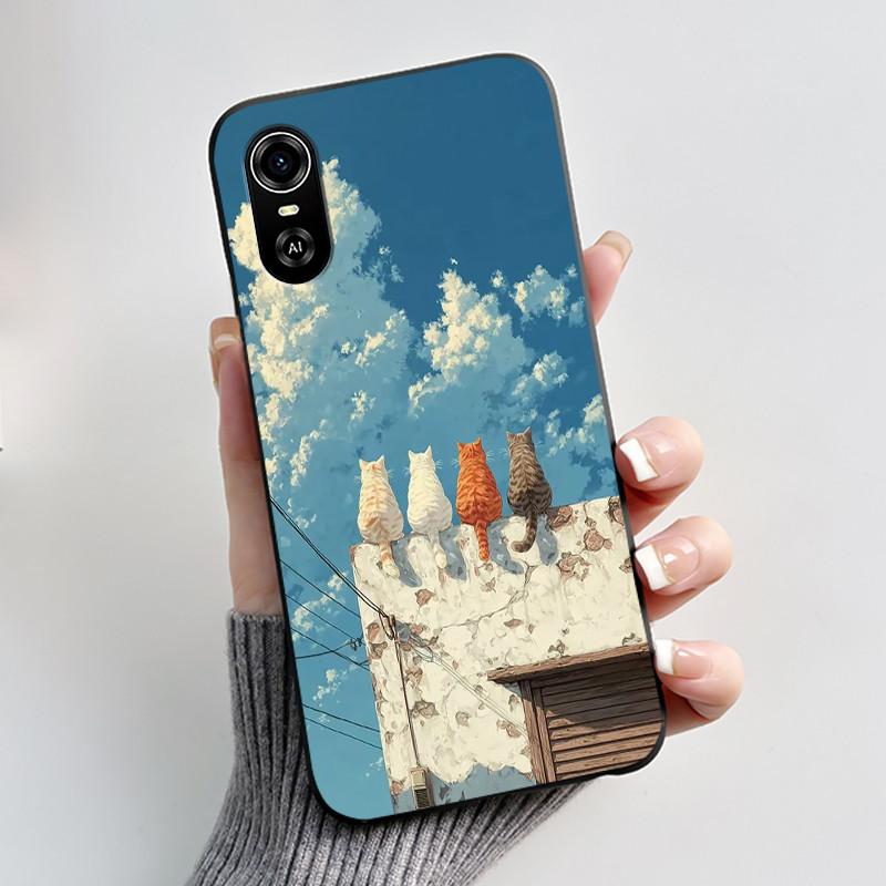 For ZTE Blade A31 Plus / BladeA31 Case Matte Black Aesthetic Luxury Cute Cool Boys Girls Pattern Casing Soft Silicone Back Cover