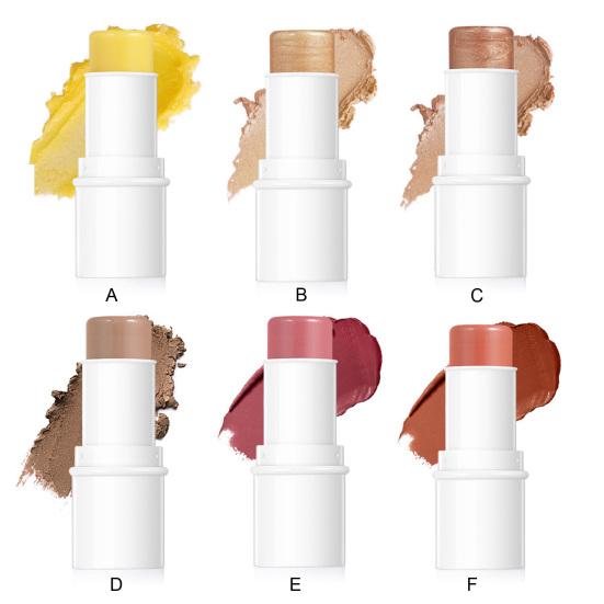 8g Blusher Easy Coloring Shadow Brightening Innovative Practical Face Three-dimensional Makeup Contour Stick for Dance Party