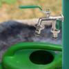 Double Outlet Faucet for Garden with Copper Construction and Hose Connectors