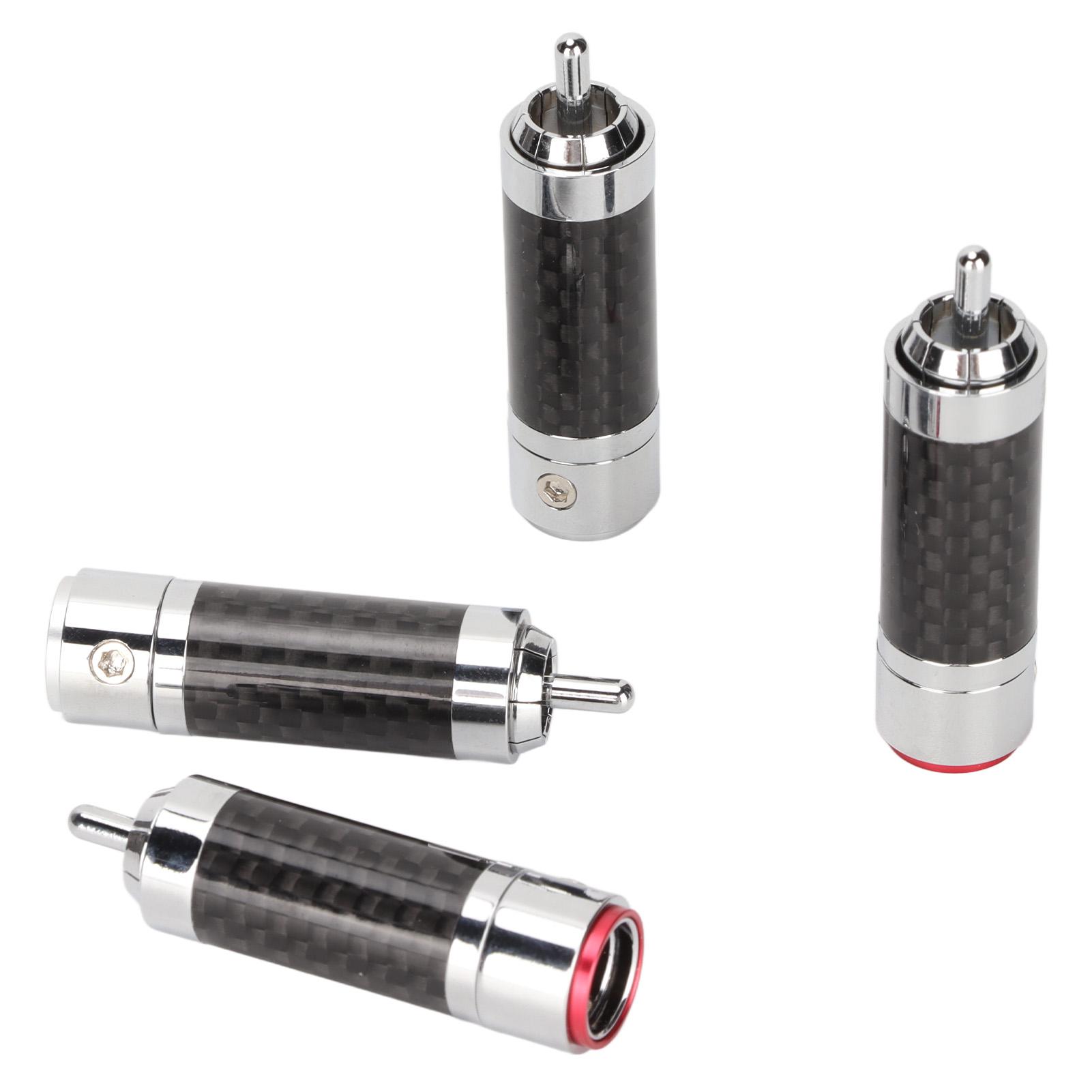 

Звуковой штекер RCA, прочный хромированный углеродный волокнистый разъем для кабеля усилителя звука Lotus Sound для звуковой линии