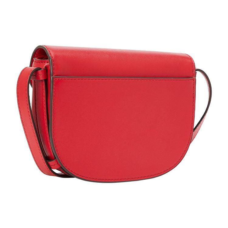 Michael Kors Hally Letter Buckle Solid Color Vintage Faux Leather Shoulder Crossbody Bag Mini Women Bags Red 32F1G2HC1L-602