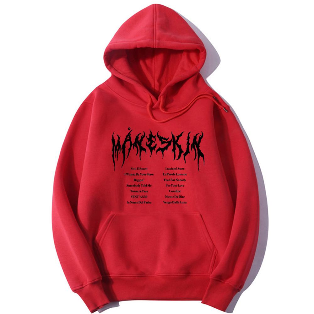 Maneskin Unisex Streetwear Hoodie Men's Hooded Sweatshirts Branded Men's Clothing Fashion Oversized Hoodies Women Tops Clothes