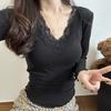 Elegant Kant Mozaïek Figuurcorrigerend Herfst Winter Top