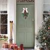 Christmas Wreath with Red Berries Pine Cone Indoor Outdoor Window Front Door Wall Hanging Artificial Garland Swag Desktop Tree Decoration