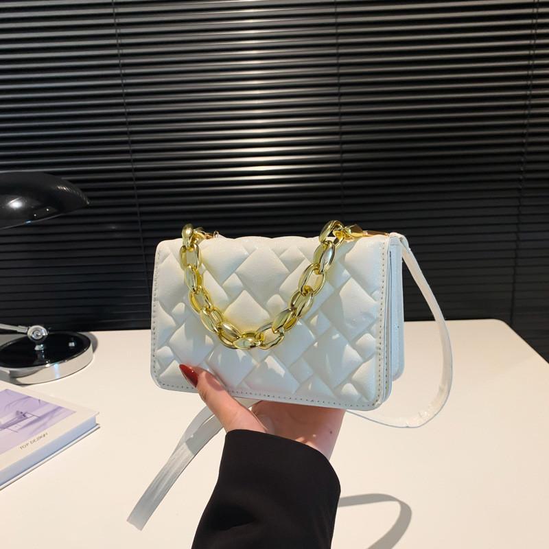 Fashionable Street Style Small Square Handbag Versatile Shoulder Bag In Soft Colors