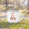 Personalized Safari Animal Initial with Name Cup Custom Wild Party Juice Milk Mug Kids Handle Cup Birthday Favors Gift for Girls