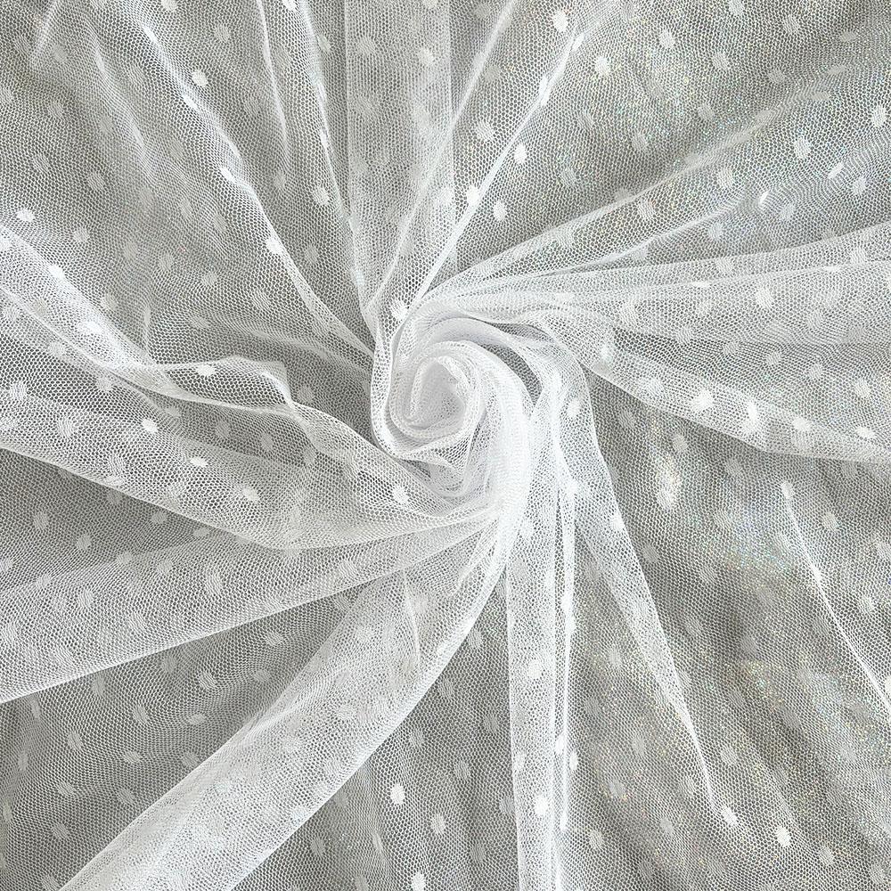 100X150cm Lace Mesh Dot Jacquard Fabric Tulle For Women Dress Clothing DIY Mosquito Polyester Net Patchwork Needlework Materials