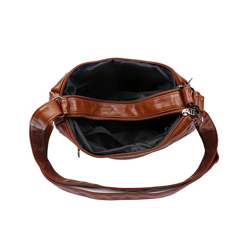 Dámská taška Soft Leather Crossbody Bag Taška přes rameno pro matku středního věku