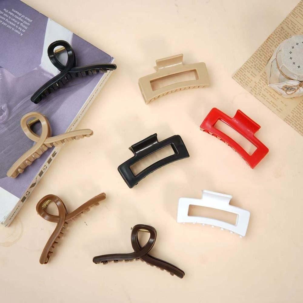Korean Style Silicone Shark Clip Safe Straight Line Shaped Hair Claw Gifts