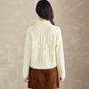Srcr Women's High-Neck Cable Knit Wool Sweater