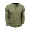Men's Loose, Casual, Color,blocked Round,neck Long,sleeved Cotton Top