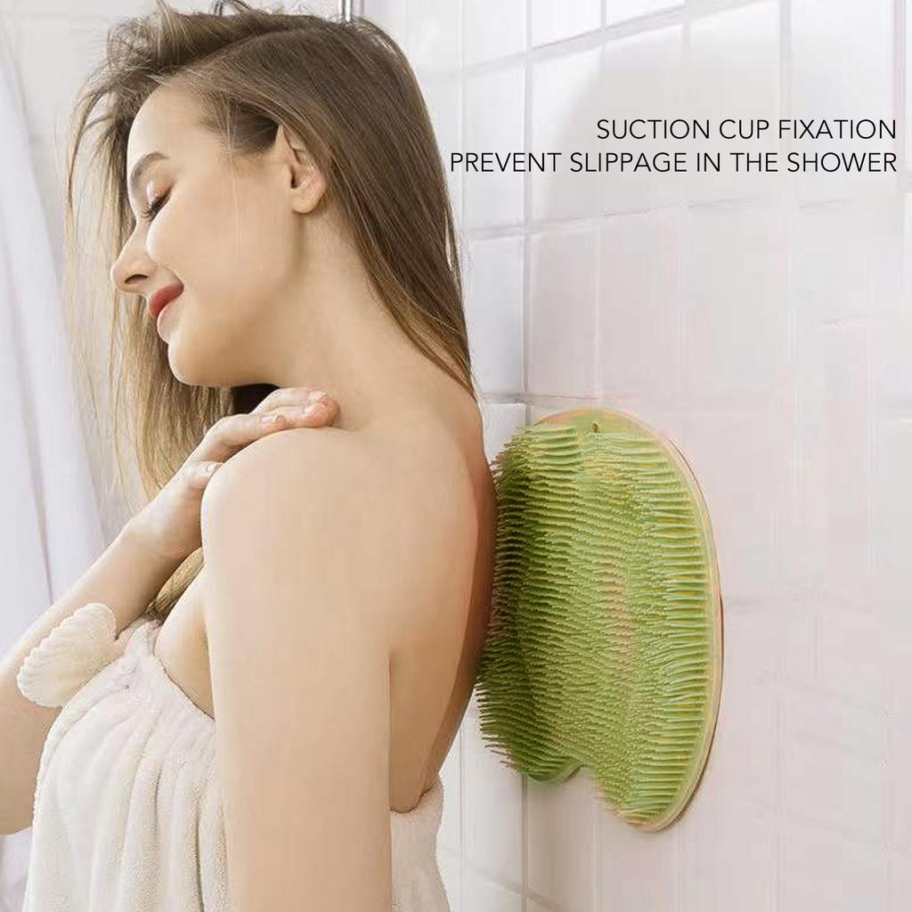 Shower Foot Scrubber Silicone Skid Resistance Shower Foot Massager Mat with Strong Suction Cups for Men Women