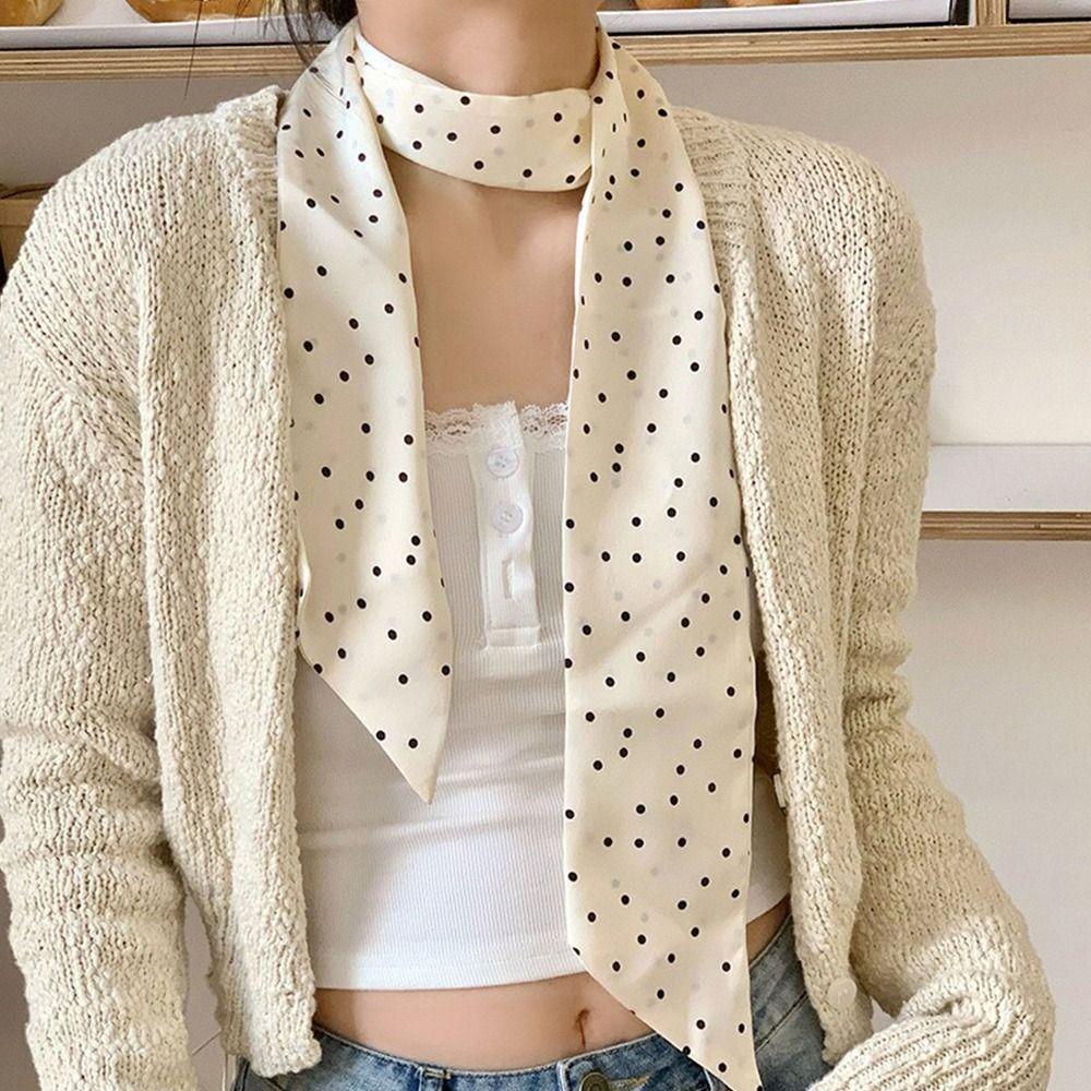 Large Size Long Ribbon Belt Tie Summer Hair Band Fashion Silk Scarves  For Women