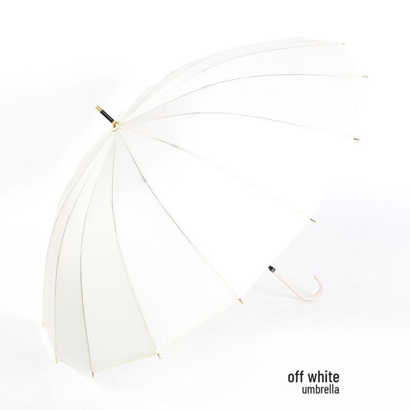 16-Rib Long-Handle Japanese Style Curved Parasol - Customizable Advertising Umbrella