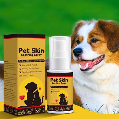 Pet Skin Spray Dog & Cat Skin Care Spray, Soothing & Spray Softening Anti-Itch Cleansing Skin, Nourishing Soothing Spray