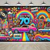 Ein Artikel, 1970er Jahre Retro-Stil, Party-Banner, Geburtstag, Hochzeit und andere Dekorationsbanner, Polyester-Hintergrundstoff