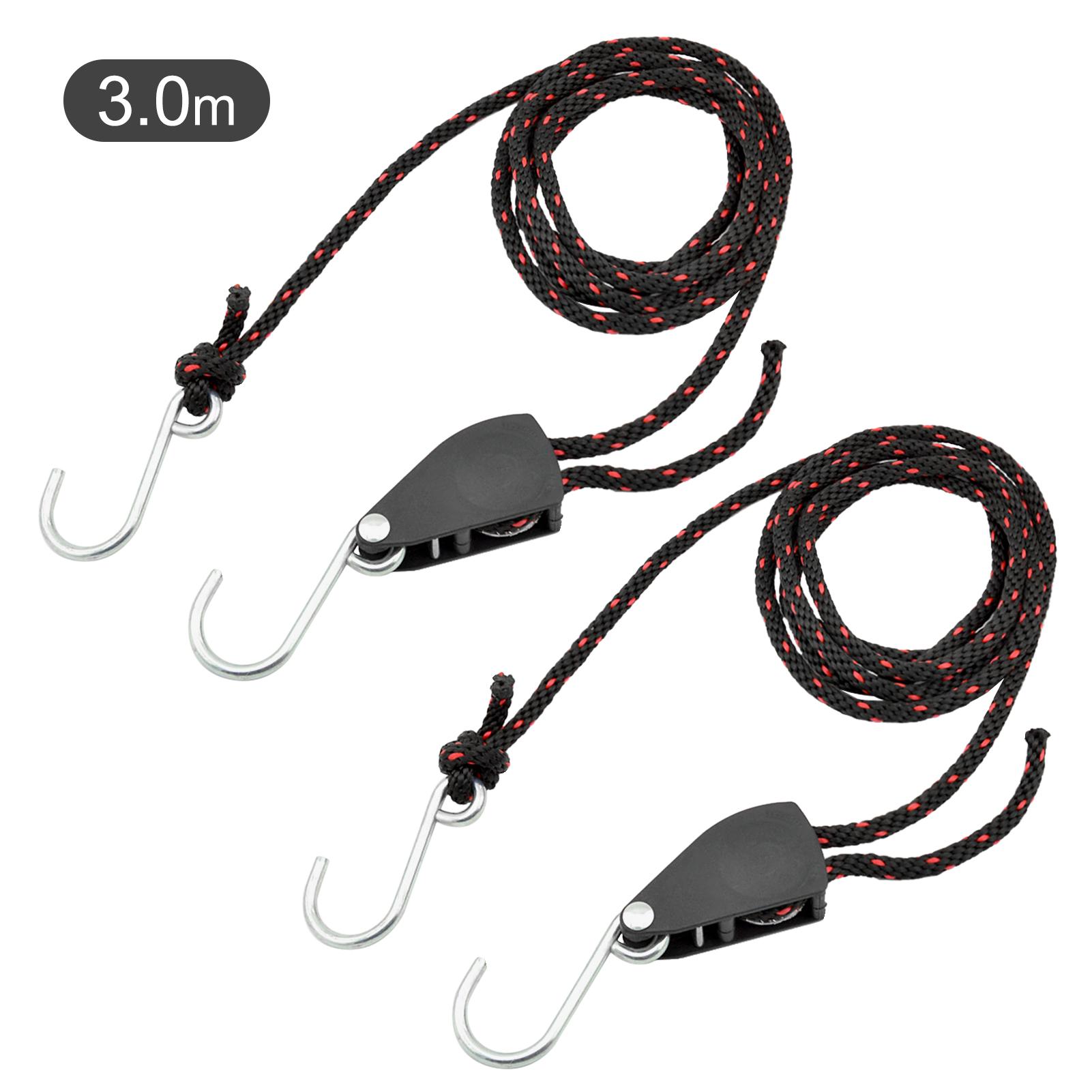 BESPORTBLE Lot De 2 Sangles D'Arrimage Pour Kayak - Poulie De Longe Élastique Avec Crochets - Charge 68kg