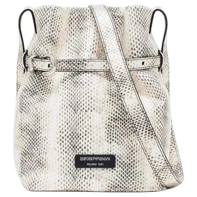 

Emporio Armani Python Print Adjustable Shoulder Strap Goat Leather Crossbody Bag Women Bags Gray EW004697AF24-850-U1131 Basic Set (Bag+Dust Bag)