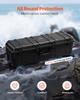 VEVOR 5.5 Cu.ft Weatherproof Hard Case, Large Capacity Waterproof Hard Case with 3 Handles, IP67 Waterproof Protective Case with 6 Clips