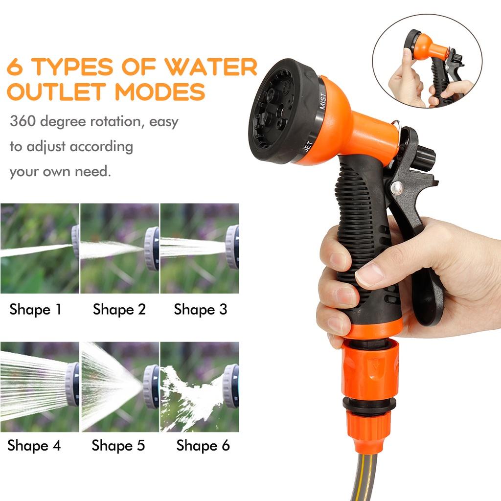 Random color Portable Water Hose Reel Retractable With Water Spray Guns Water Spray Agricultural Garden/Home Storage Suit Cart Car Wash Hose