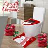 Festive Snowman & Elk Christmas Toilet Seat Cover Set - 2-Piece Bathroom Decor