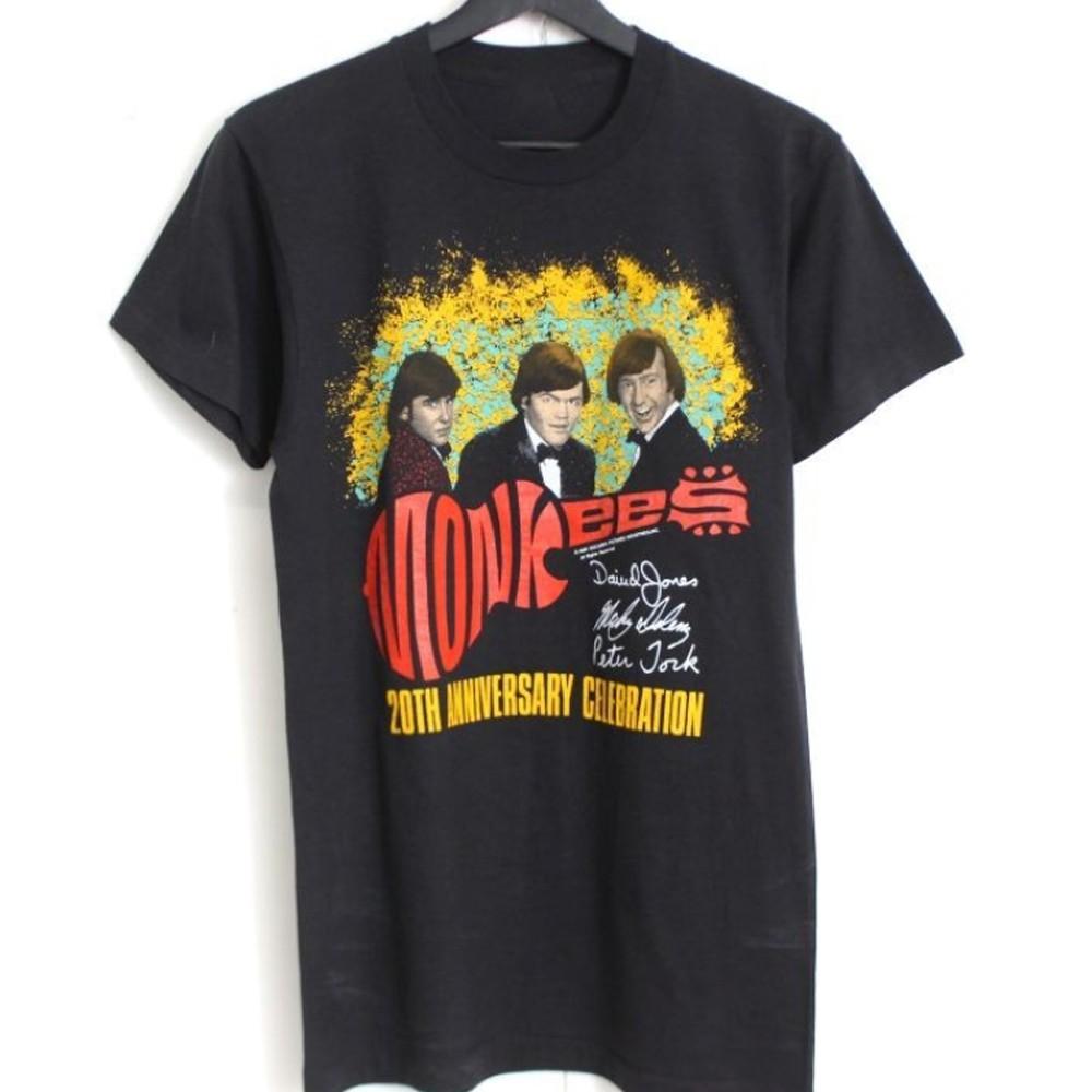 Rare The Monkees band Men Black All Size 8D263 Unisex T-Shirt S