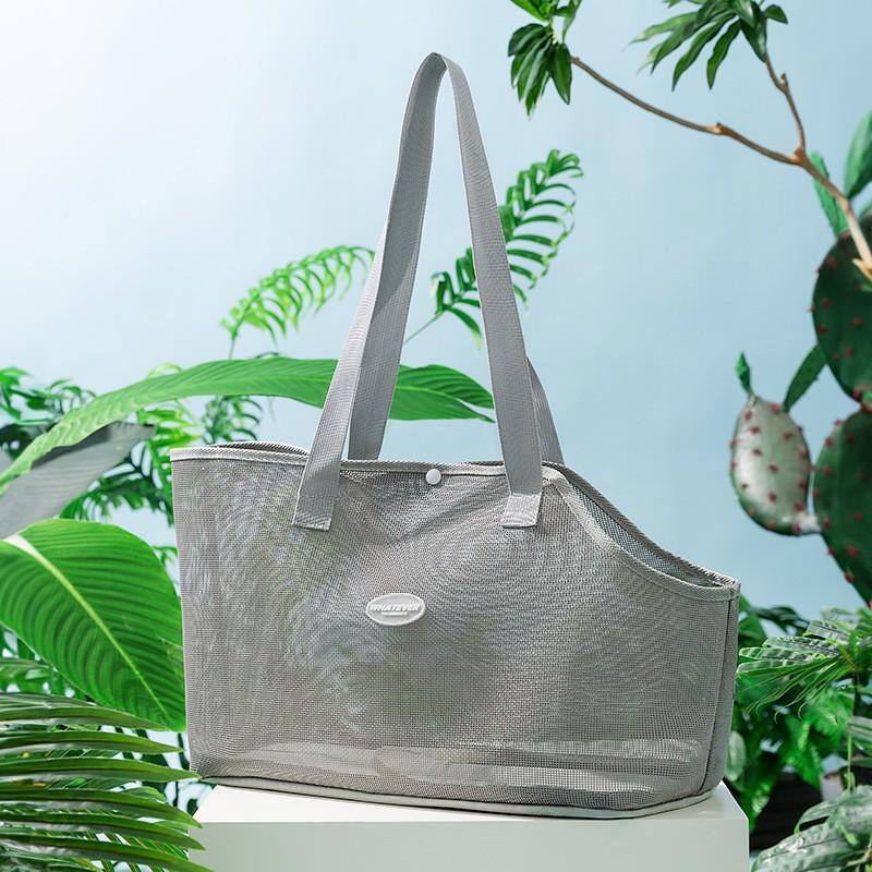 Summer Cooling Ice Bean Pet Handbag Breathable Exposed Head Lightweight Shoulder Bag for Small Dogs Cats Outdoor Travel