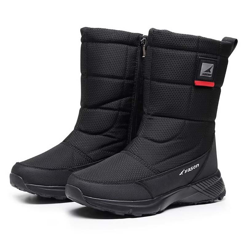 Men's and Women's Winter Thickened Padded Wool Waterproof Comfortable Warmth Cold -40 ° Lightweight Hiking Waterproof Non-slip Thick-soled Snow Boots