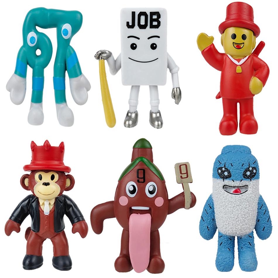 6Pcs/Set Steal A Brainrot Anime Figurine Cute Model Collection Statue Desk Decoration Ornaments Fans Kid Christmas Gift