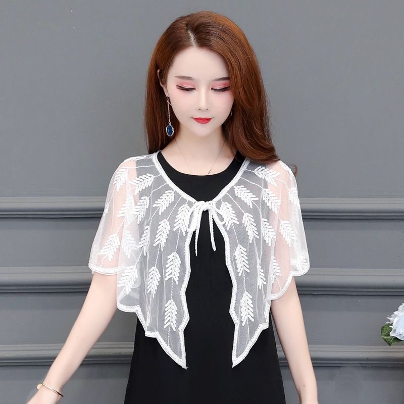 Tassel Patchwork V-Neck Cardigans Women Vintage Shawl Party Dinner Top Scarf Shawls Mesh Beaded Cloak Sequins Capelet Fringes