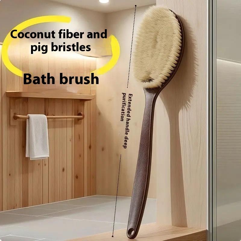 Badebørste Badebørste Tør Hud Krop Blød Naturlig Børste Massager Plejeværktøj Blød Naturlig Børste Pe Håndtag