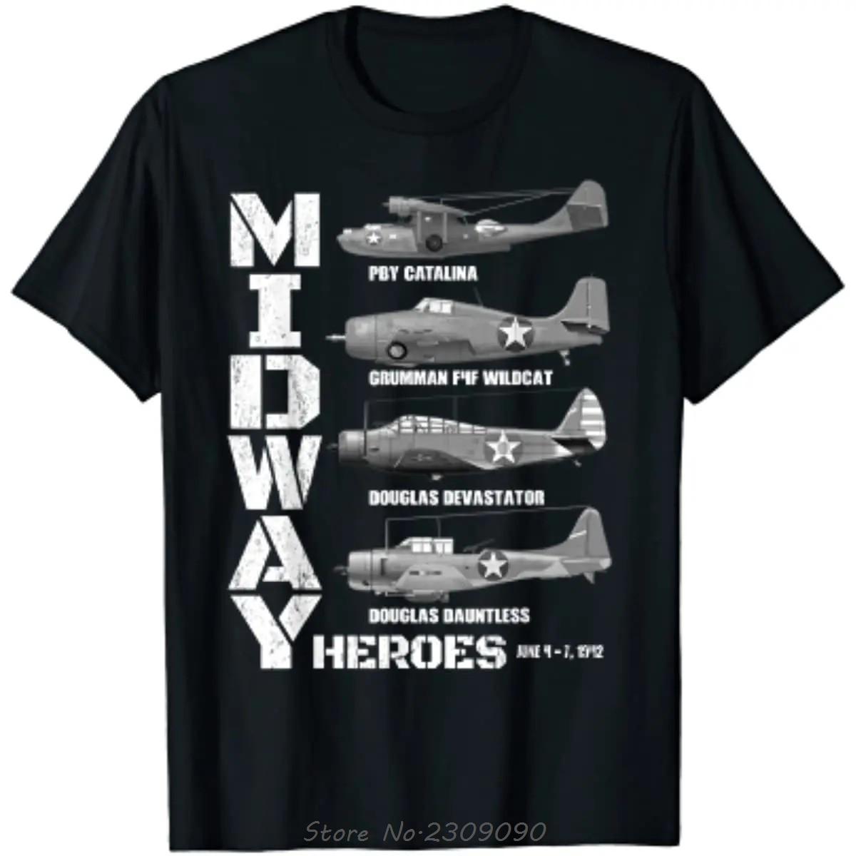 

The Battle Of Midway Plane Spotting American Planes Cotton Tshirt Casual Unisex Tops Tees Men s Clothing Oversized T-shirt 5XL різнокольоровий