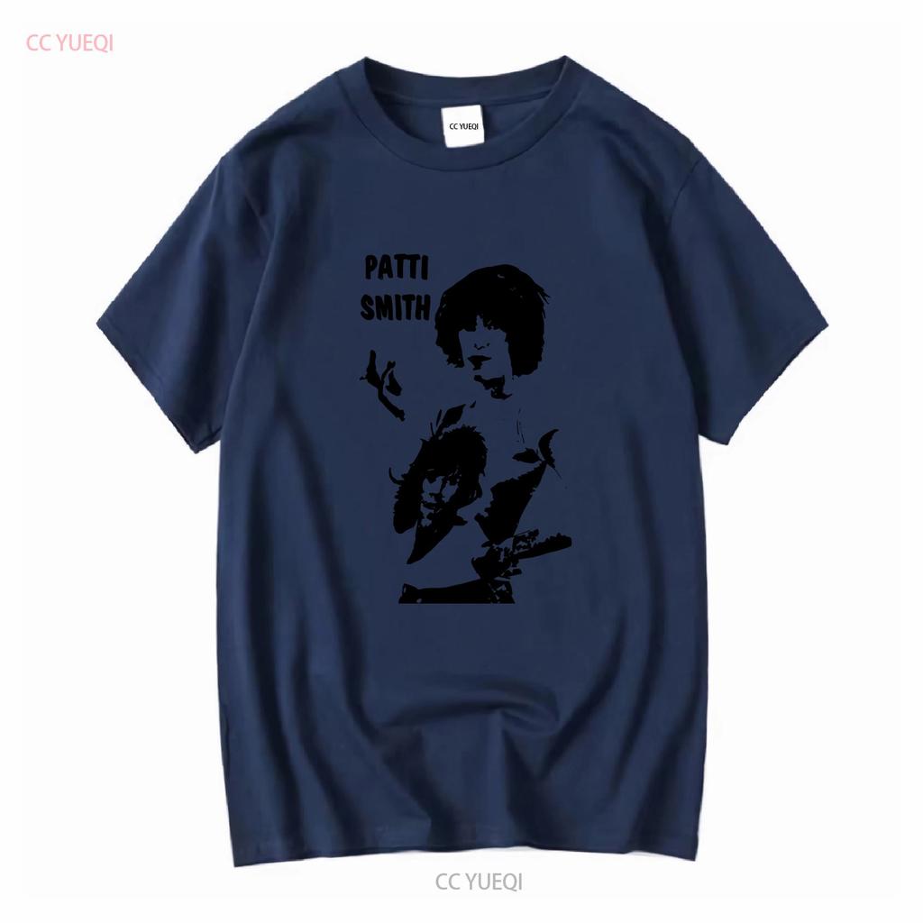 Patti Smith Music Band White T Shirt Fan An26643 Vintage Washed Casual Fashion Unisex Comfortable Breathable Graphic