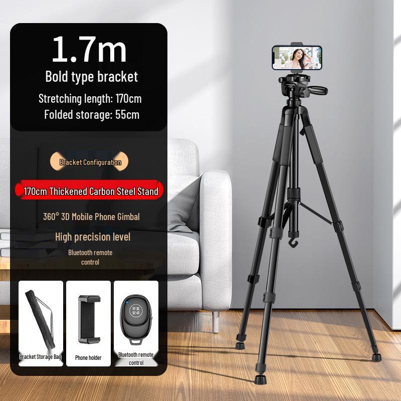 2025 Professionellt Bärbart Multifunktionellt Stativ för Mobiltelefonfotografering