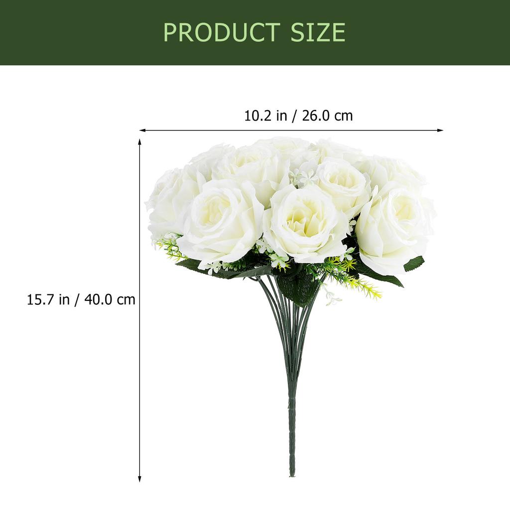 Artificial Rose Flowers Small Beautiful Bouquet for Funeral Memorial Cemetery Grave Arrangement Artificial Flowers
