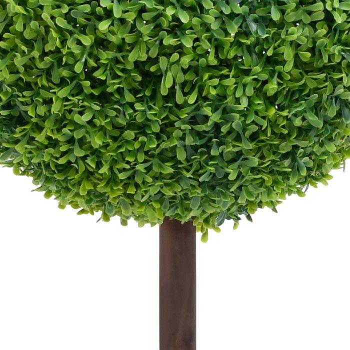 VidaXL Plante de buis artificiel avec pot Forme de boule Vert 71 cm