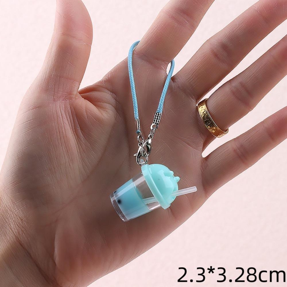 Mini Size Handbag Charm Bubble Tea Car Key Chain Cute Coffee Cup Keychain  for Women Girls