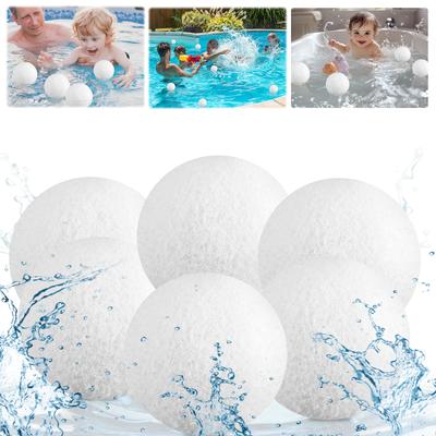 6Pcs Scum Eliminating Ball Reusable Oil Absorbing Sponge Multifunctional Floating Ball Surface Oil Absorber for Swimming Pools