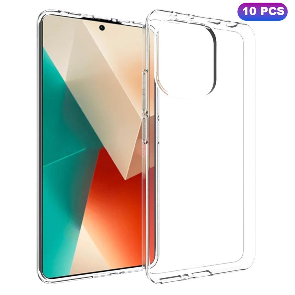 10Pcs/Pack For Xiaomi Redmi Note 13 4G Case Watermark-Free Soft TPU Phone Cover HD Clear
