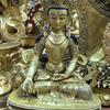 Pure copper Jizang King Bodhisattva Buddha statue 30 cm Tibetan blessing ornament brass material gilt craftsmanship