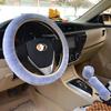 Universal Plush Steering Wheel Cover  Soft Faux Rabbit Fur Anti Slip Warm Winter Car Steering Protector Interior Accessories