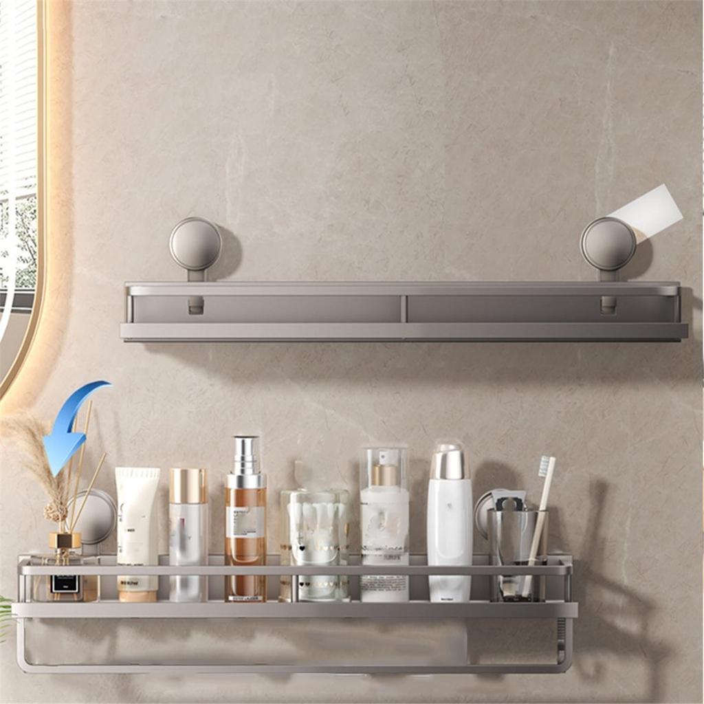 2026 New Suction Cup Storage Rack, Shower Shelves for Inside Shower No Drilling,Large Capacity Removable Bathroom Storage Rack