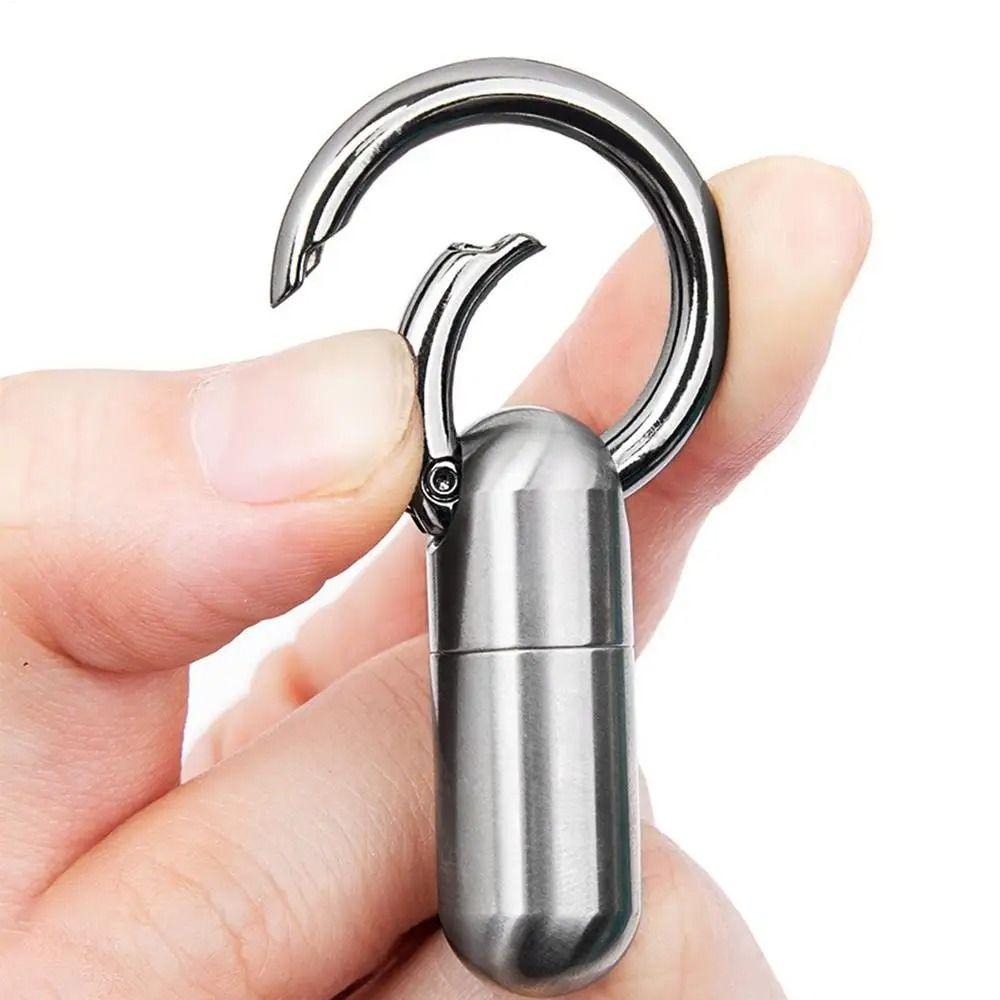 Portapillole Impermeabile in Titanio Puro Design Sigillato Organizzatore Portatile per Pillole Custodia da Tasca