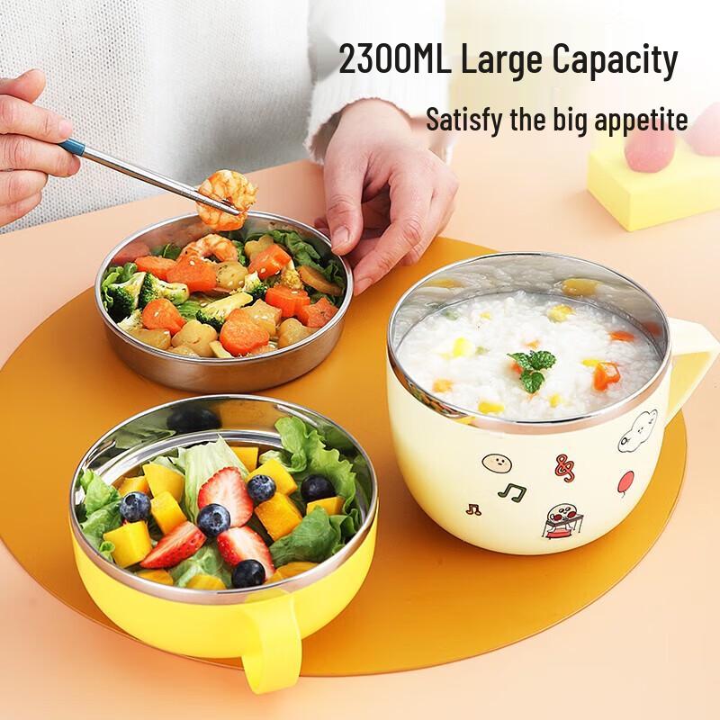 

Meichu 304 Stainless Steel Large Instant Noodle Bowl with Lid