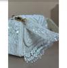 Handmade Beaded Bridal Clutch White Pearl & Sequin Evening Bag with Fringe Elegant Wedding Purse Handmade Party Bag Gift for Her