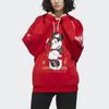 adidas Felpa con Cappuccio Neo X Disney Stampa Minnie Collezione CNY Felpa da Donna Rosso Chiaro GE7774